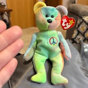 Ty Peace Bear vintage Plush Toy